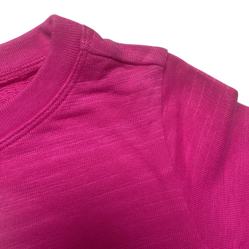 Crewcuts Bright Pink French Terry Sweatshirt 100% Cotton Pullover NWT Size M - Picture 3 of 11